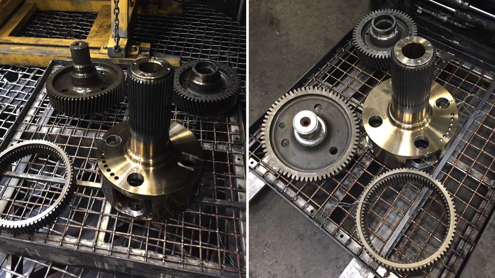 engine components before and after